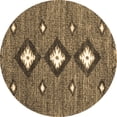 thumbnail image 1 of Ahgly Company Indoor Round Abstract Brown Contemporary Area Rugs, 8' Round, 1 of 4