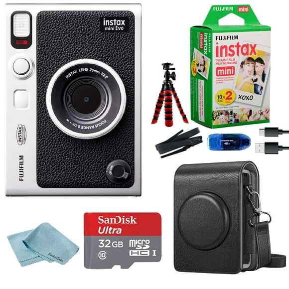 Cámara Fujifilm Instant Mini EVO Hybrid con 20 películas y 32 GB
