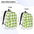 thumbnail image 4 of Balery White Green Plaid Vintage Canvas Backpack for Men and Women - Large Capacity, Durable Travel Laptop Bag for School, Work, Hiking, and Outdoor Activities, 4 of 7