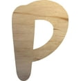 thumbnail image 1 of Wood Letter P Craft Shape, Unfinished 16'' Tall Small Kids Wooden Letter, Brownie Font, 1 of 3
