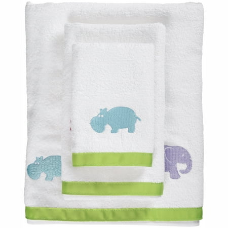 Allure Hippo 3-Peice Towel Set
