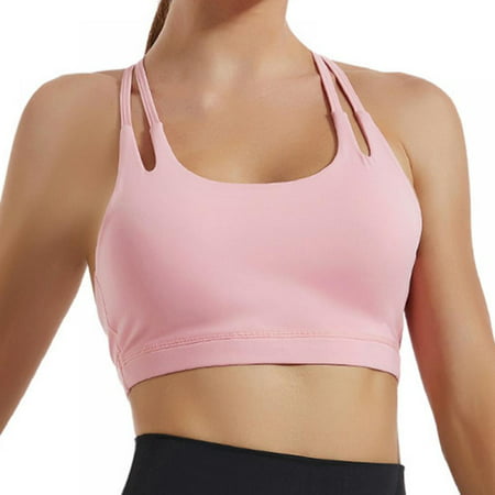 

Racerback Sports Bras Padded Y Racer Back Cropped Bras for Yoga Workout Fitness Low Impact