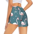 thumbnail image 3 of Goofa Flamingo Printed Women 2 in 1 Running Shorts,Quick Dry Athletic Workout Shorts,High Waisted Athletic Shorts with Liner Pockets-XX-Large, 3 of 9