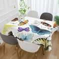 thumbnail image 5 of Colorful Butterfly Rectangle Tablecloth, Dust Proof Anti Wrinkle Wipeable Table Cloth Tabletop foration of Dinner Kitchen Wedding Holiday Party 60"x60" Decor Gift, 5 of 7