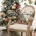 thumbnail image 5 of Sm:)e Believe Hello Winter Merry Christmas Pillow Covers Set of 4, 18x18 Inch, 5 of 6
