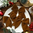 thumbnail image 3 of Dalrosia 12PCS Christmas Velvet Bows Rustic Wreath Gift Bows Vintage Xmas Velvet Ribbon Bow Holiday Ornaments for Christmas Tree Garland DIY Craft Wrapping Deco, 3 of 5