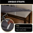 thumbnail image 4 of Bench Covers for Dining Room - Bench Cover Removable Washable Bench Seat Protector, 4 of 7