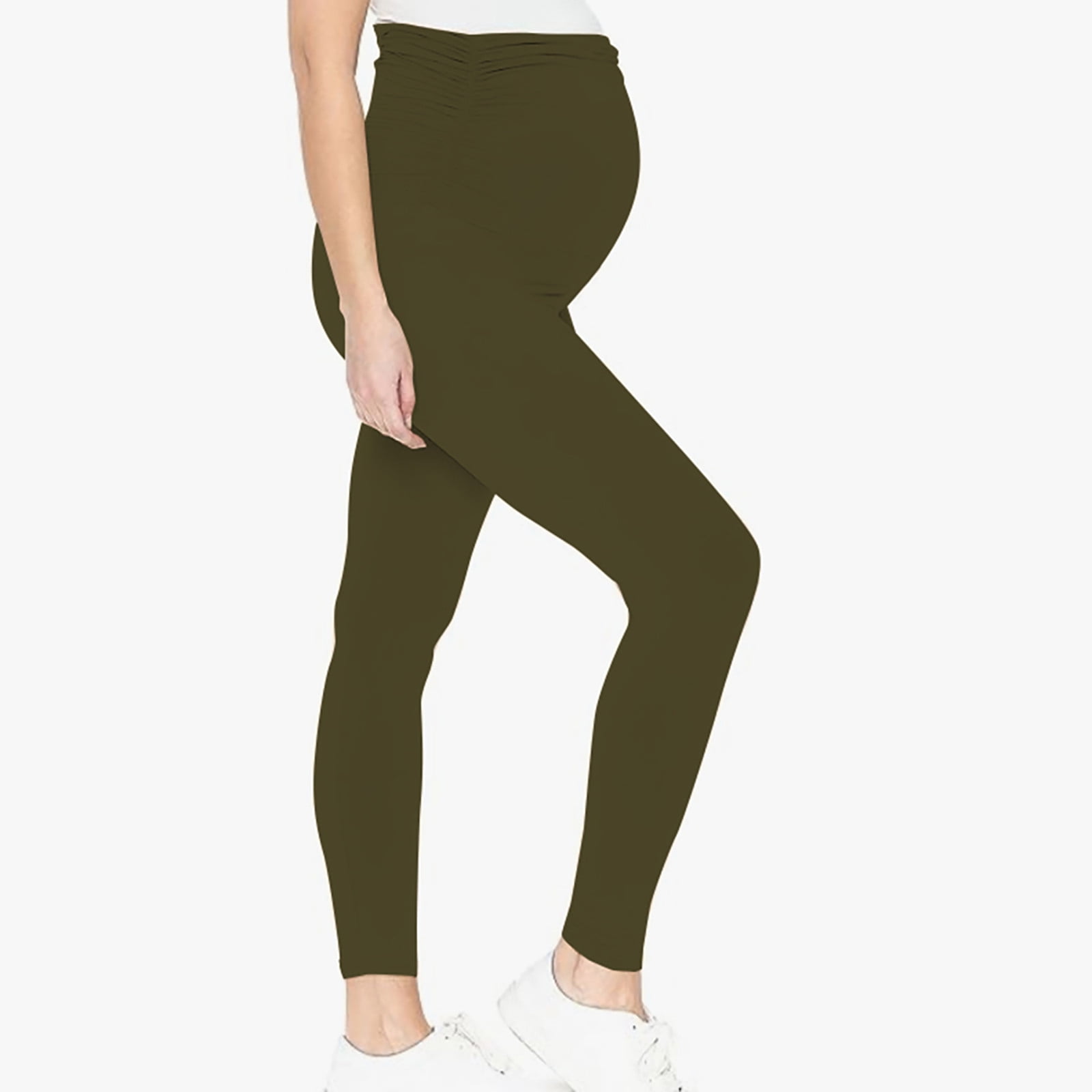 Wyongtao Women's Maternity Joggers Casual Yoga Sweatpants Quick-Dry Lightweight Active Pants,Army Green