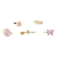 thumbnail image 1 of 5 Piezas de Clips para el Cabello de Moda con Mariposas y Flores para Niñas en Tono Dorado y Púrpura, 1 of 3