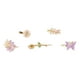 thumbnail image 1 of 5 Piezas de Clips para el Cabello de Moda con Mariposas y Flores para Niñas en Tono Dorado y Púrpura, 1 of 3
