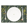 thumbnail image 2 of Ryvnso Placemats Set of 4 Leaf Flower Dining Mats Heat-Resistant Non-Slip Washable Table Mat, 2 of 8
