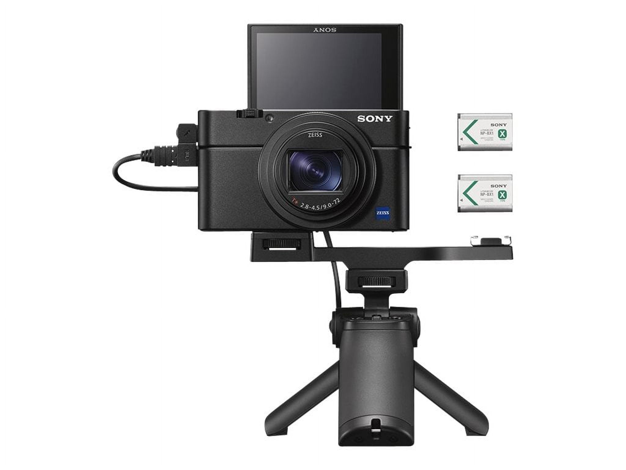 Sony Cyber-shot DSC-RX100 VII - Digital camera - compact - 20.1 MP - 4K / 30 fps - 8x optical zoom - ZEISS - Wi-Fi, NFC, Bluetooth - black - with Sony VCT-SGR1 Shooting Grip - image 5 of 15