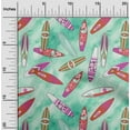 thumbnail image 2 of oneOone Polyester Spandex Turquoise Green Fabric Beach Quilting Supplies Print Sewing Fabric By The Yard 56 Inch Wide, 2 of 4