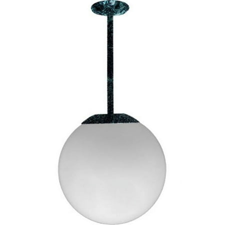 

16 in. 120 V 26 watts Ceiling Globe Fixture 12 in. Drop with S26-GU-24 Flourescent Lamp Verde Green