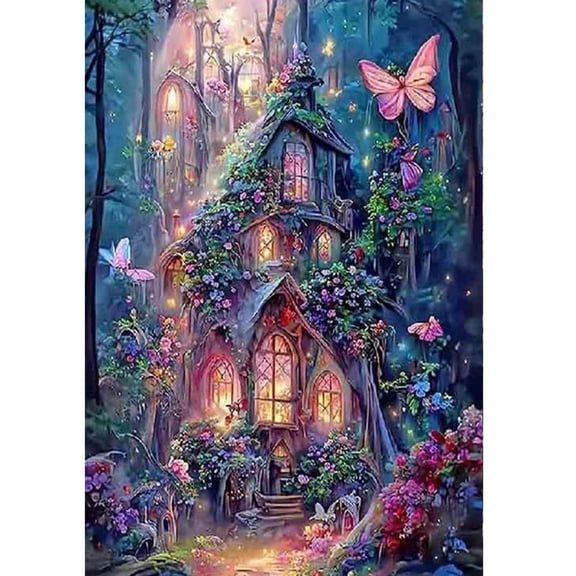 YCSHOD Magic Wonderland House Diamond Art Painting Kit