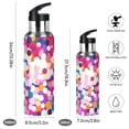 thumbnail image 2 of Yayeee 20oz Insulated Water Bottle Double Wall Stainless Steel with Flip Straw Lid, Purple Colorful Circles, 2 of 7