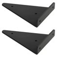 thumbnail image 1 of Support D'étagère en Triangle en Métal Flottant,Equerre Etagere Mural Aveugles Dissimulés,Chambre à Coucher Salon Salle de Bain Bricolage Décoration Support,2 Pièces (28x17cm/11x6.7in,black) esquí esquí Gafas de esquí, 1 of 4