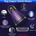 thumbnail image 6 of Bug Zapper, Outdoor And Indoor Insect Killer - Rechargeable Mosquito And Fly Trap, USB LED Light Trap Portable Cordless Electric Mosquito Killer Lamp, Household Backyard Camping Patio Insect Killer, 6 of 8