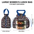thumbnail image 5 of Dark Gray Christmas Gnome Pattern Drawstring Lunch Bag Women - Drawstring Lunch Bag Insulated for Work Office - Stain-Resistant Large Lunchbags for Women with Multi-Pockets, 5 of 6
