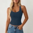 thumbnail image 3 of Bosfbaoi Tank Tops for Women V Neck Ribbed Knit Camisoles, Slim Fit Basic Sleeveless Tops, Comfy Blouses for Daily Wear and Layering, 3 of 7