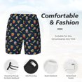 thumbnail image 3 of Honeii Fastfood Print Men's Swim Shorts,Mens Swim Trunks,Breathable Mesh Beach Shorts for Swimming,Surfing, and Beach Activities-Small, 3 of 6