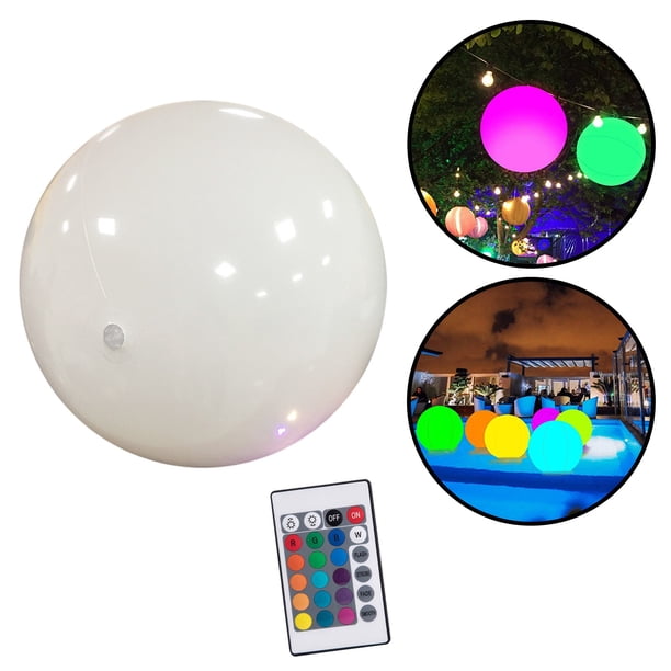 Ballon De Plage Gonflable LED – Jouet De Piscine Lumineux 16 Couleurs, Ballon De Plage Étanche En PVC 40 Cm, Accessoire De Décoration D'événement Robuste | Bals Atmosphériques Pour Filles Adultes