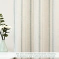 thumbnail image 3 of DriftAway Farmhouse Linen Blend Blackout Tie Up Curtain for Kitchen Vertical Striped Printed Tie Up Shade for Bedroom Adjustable Balloon Rod Pocket 63"L x 45"W Grey, 3 of 7