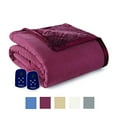 thumbnail image 1 of Thermee Micro Flannel Couverture Électrique avec Ultra Velours, Sangria, Queen, 1 of 4