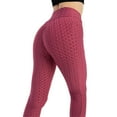 thumbnail image 7 of REORIAFEE Womens Plus Ribbed Leggings High Waisted Scrunch Butt Athletic Leggings Solid Print Yoga Pants Buttery Soft Exercise Pants for Running Workout Elastic Tights Hot Pink L, 7 of 7
