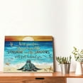 thumbnail image 5 of Teal Sea Turtle Wall Art Beach Sunrise Pictures Wall Decor Bible Verse Canvas Painting Prints Coast Scenery Artwork Modern Home Decoration Framed for Living room Bedroom Bathroom Office 12"X16", 5 of 6