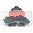 thumbnail image 5 of Yayeee Kids Hooded Towels Toddler Soft Absorbent Beach Bathing Wrap 50" x 23.5", Abstract Elephant, 5 of 5