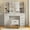 White, variant on GloryStar Vanity Desk with Mirror and Lights, Modern Makeup Vanity Table with Chair/Power Outlets/5 Drawers/9 Storage Shelves/3 Lighting Colors, Large Storage Dressing Table Set for Bedroom Corner