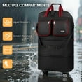 thumbnail image 5 of 30" Expandable Foldable Luggage Bag,Collapsible Suitcases with Wheels,Lightweight Rolling Duffle Bag for Travel, Moving, Home Storage, Red/Trim, MEX, 5 of 9