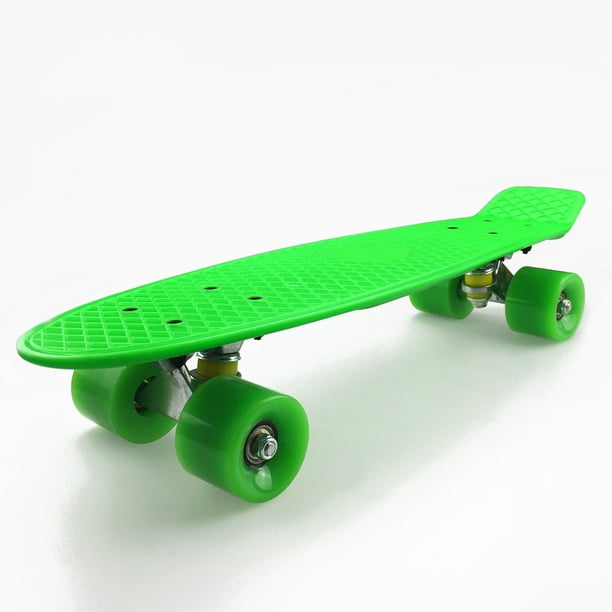 Akvarium samvittighed Retningslinier Mini Cruiser Skateboard Complete 22 Inches Plastic Retro Board for  Beginners Kids Teens Adults - Walmart.com
