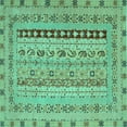 thumbnail image 1 of Ahgly Company Indoor Square Persian Turquoise Blue Traditional Area Rugs, 8' Square, 1 of 4