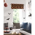 thumbnail image 2 of Valances for Windows Abstract Halloween Smile Face Pumpkin Rod Pocket Short Curtain for bathroom living room bedroom Stars on Black 1 Panel 42x12in, 2 of 7