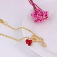 thumbnail image 2 of Rose Flower Bracelet for Women Red Rose Chain Bracelet Charm Romantic Flower Bracelet Link Fashion Valentine's Day Lover Couple Jewelry Gifts, 2 of 14