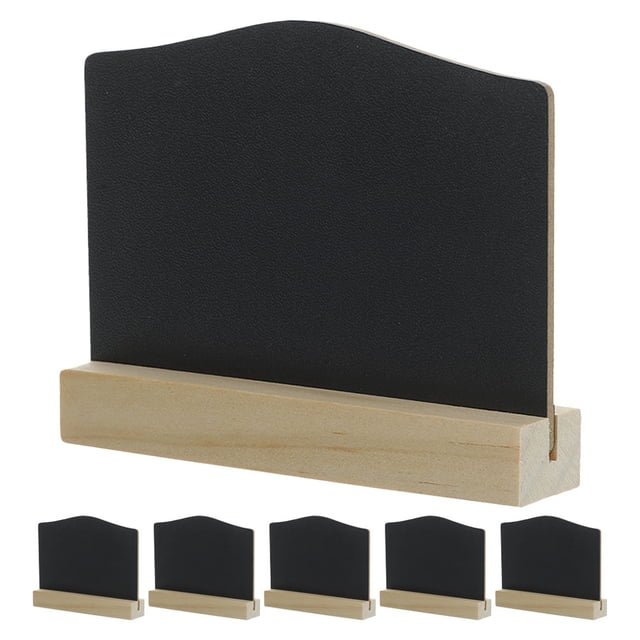 6 mini pizarras de doble cara con soporte para exhibiciones de mesa en interiores