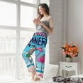 thumbnail image 5 of Salouo Beach Flamingo Trio Print Women's Pajama Pants Casual Loose Sweatpants PJs Flowy Pants Drawstring Palazzo for Women Wide Leg Pants Lounge Pajama -X-Large, 5 of 8
