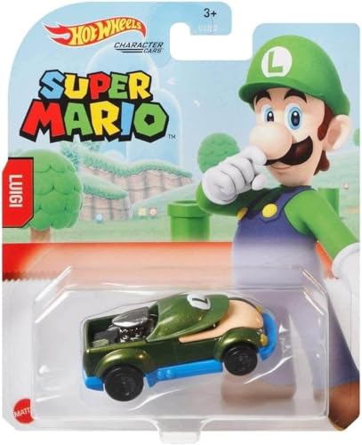 Hot Wheels Super Mario Character Cars Collection, 6-Pack Die-Cast Toy Vehicles, Ages 3+