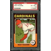 Rich Folkers Card 1975 Topps #98 PSA 6.5