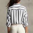 thumbnail image 5 of IMENGL Long Sleeve Shirts for Women Casual Striped V Neck Loose Fit Blouses Collared Clothes Soft T-Shirt Women's Basic Tee Long Sleeve Tops,Gray, 5 of 6