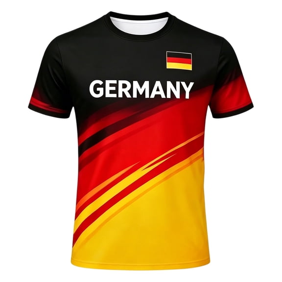 2026 Germany Soccer Fan T-Shirt, Quick Dry Polyester for Sports Events