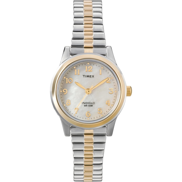 Timex Women's TW2P67200 Essex Avenue Two-Tone Extra Long Stainless Steel Expansion Band Watch