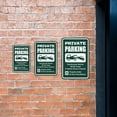 thumbnail image 3 of Portrait Round Plus Private Parking Unauthorized Vehicles Will be Towed at Vehicle Owner's expense Property Under 24 hour Surveillance Wall or Door Sign | Indoor or Outdoor Parking Signage - Medium, 3 of 8