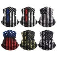 thumbnail image 2 of Helii Neck Gaiter for Men Women – American Flag Breathable Face Mask, Moisture Wicking Quick Dry Sun Scarf, Multifunctional 12 Ways Bandana for Fishing Running Hiking Blue,One Size, 2 of 5