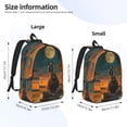 thumbnail image 3 of Lsque Sunset Prairie Meditating Horse Pattern Canvas Daypack, Durable Backpack, High-quality Versatile Backpack,Vintage Compact Backpack-Small, 3 of 6
