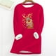 thumbnail image 2 of Sudadera de lana gruesa para mujer, ropa interior cálida de terciopelo con estampado navideño y cuello redondo Pompotops gfhjh10870, 2 of 3