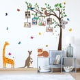 thumbnail image 4 of Colorful Animal Family Wall Stickers Tree with Hanging Photo Frames Peel and Stick Giraffe Tiger Kangaroo Decals for Nursery Kids Playroom Bedroom Living Room for DIY, 4 of 6