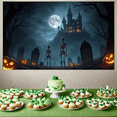 thumbnail image 5 of Skeleton Design Halloween Party Decoration Spooky Night Gothic Theme Graveyard Backdrop for Halloween Party Indoor Decoration Costume Party, 5 of 9